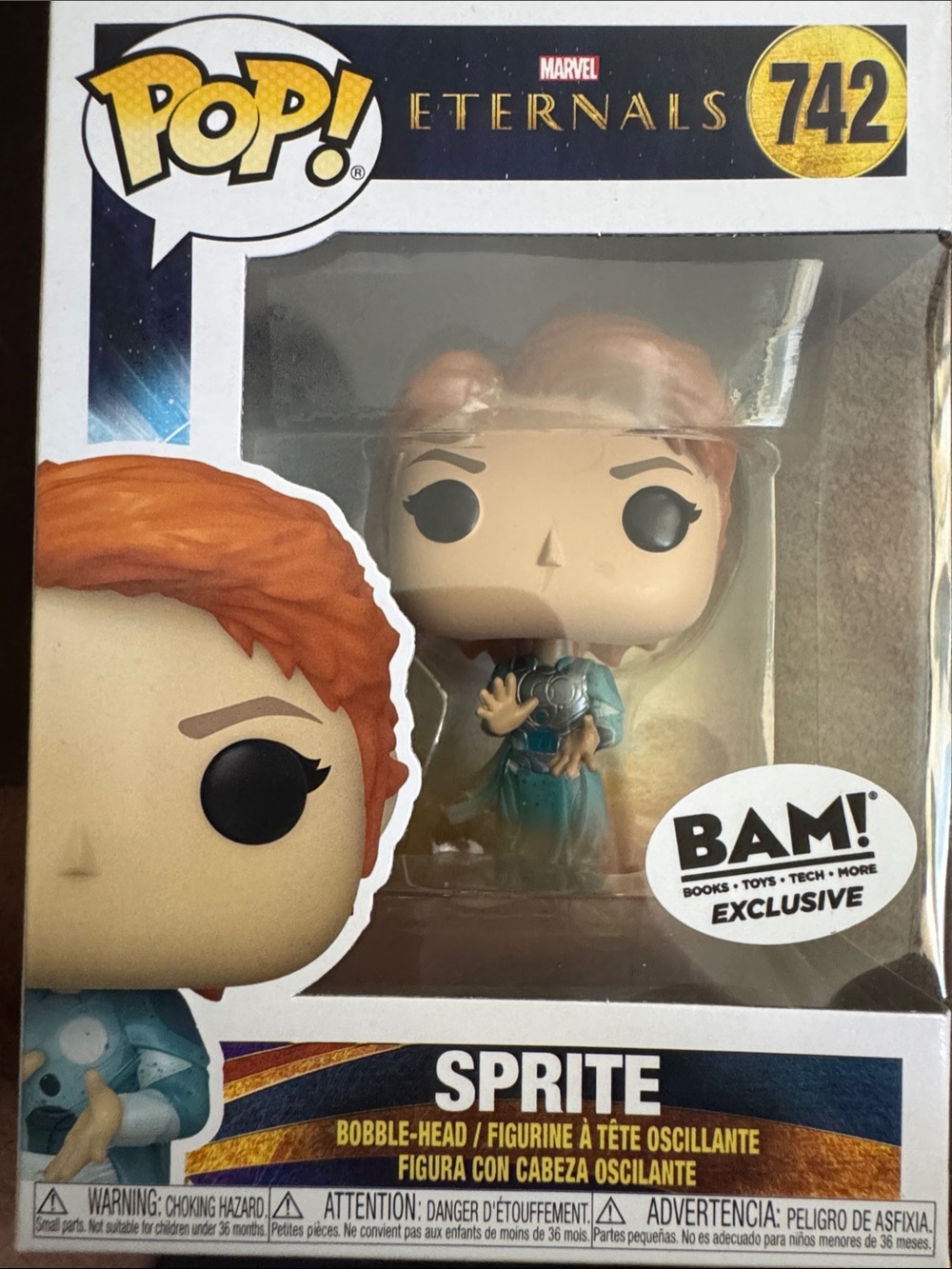 Funko Pop! Eternals Sprite with Orange Hair and Teal Outfit - BAM! Exclusive